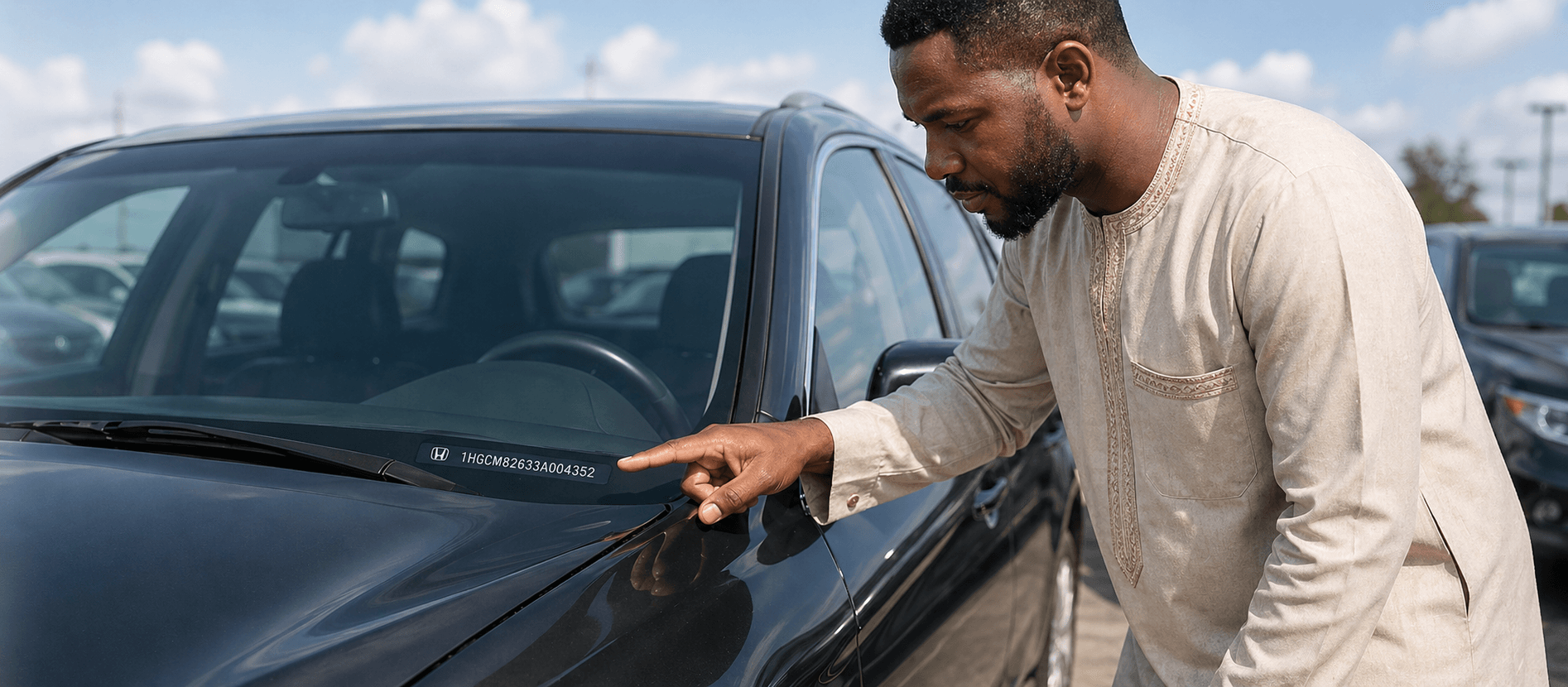 VIN location on car
